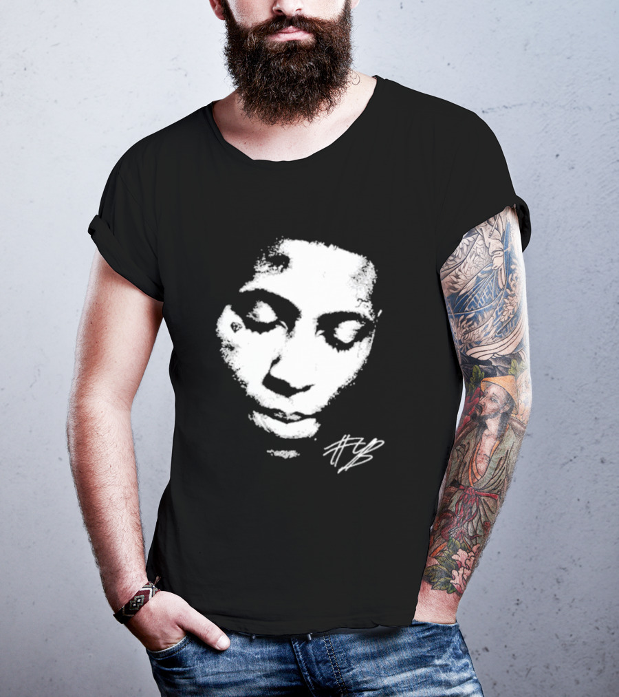 Never Broke Again Lonely Child NBA YoungBoy Signature Black And White Face T-Shirt
