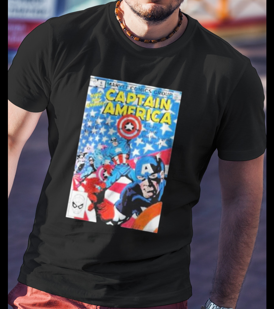 MARVEL COMICS GROUP CAPTAIN AMERICA VINTAGE COVER ROCKOFFTRADE MERCH T-Shirt