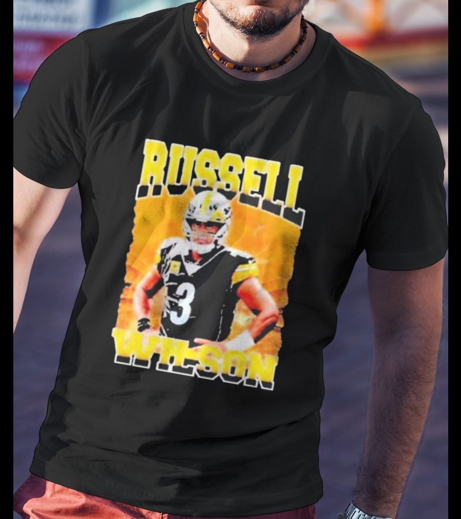 Russell Wilson Vintage Steelers Colors T-Shirt