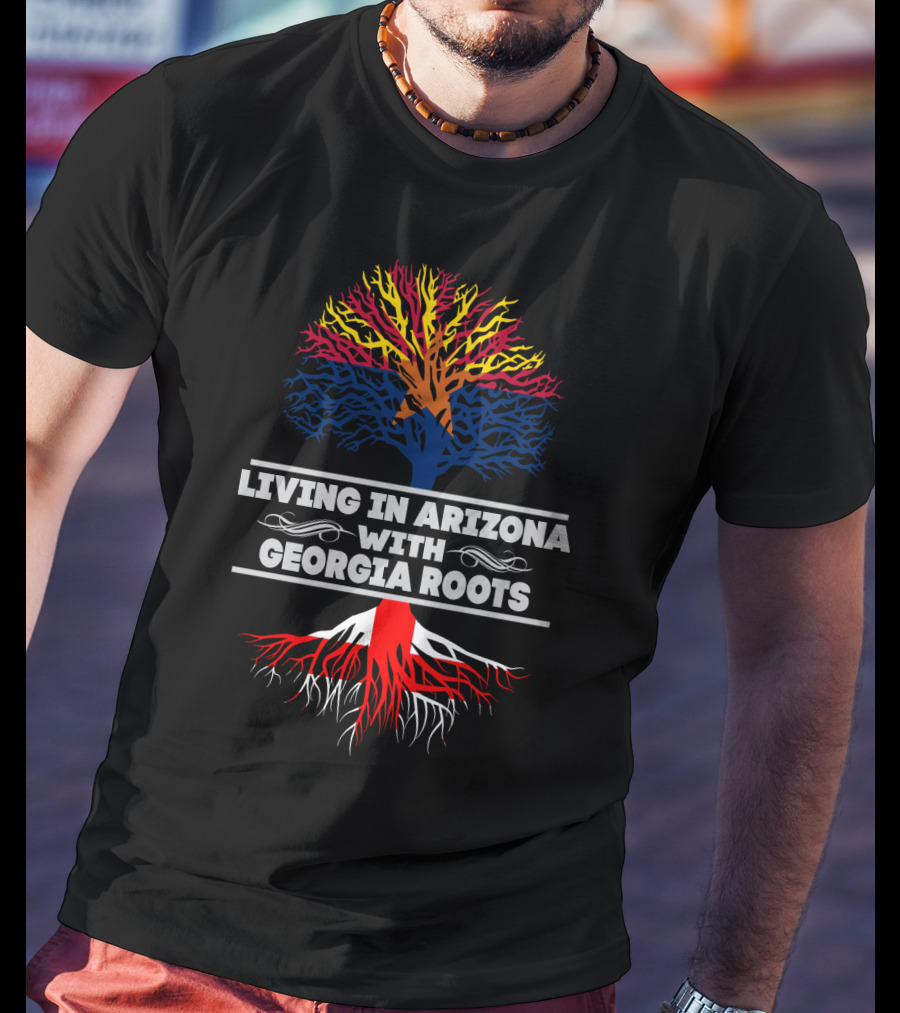 Arizona And Georgia Pride: Blending State Roots With Symbolic Tree T-Shirt
