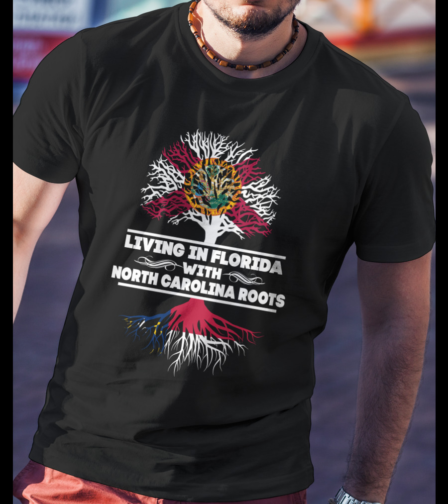 Florida Life With North Carolina Heritage Tree T-Shirt
