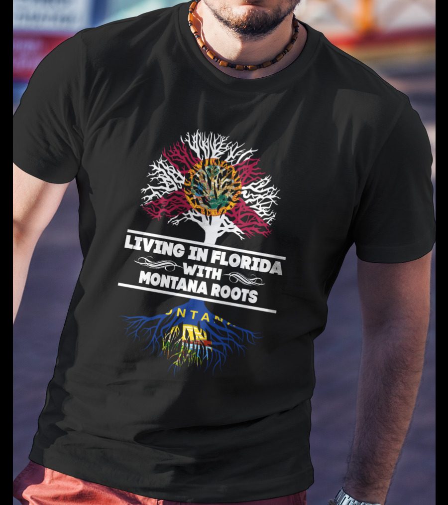 Florida Lifestyle With Deep Montana Roots Heritage Symbolism T-Shirt
