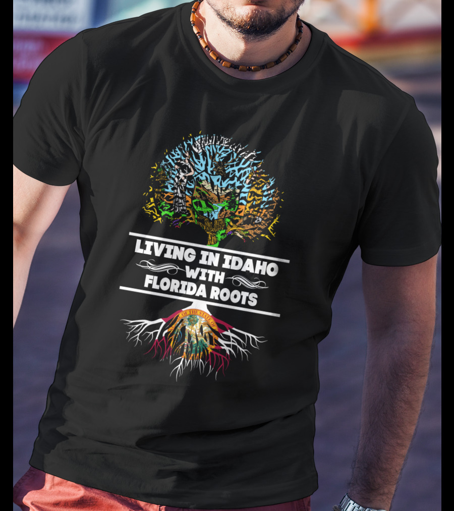 Idaho Life With Deep Florida Heritage Tree T-Shirt