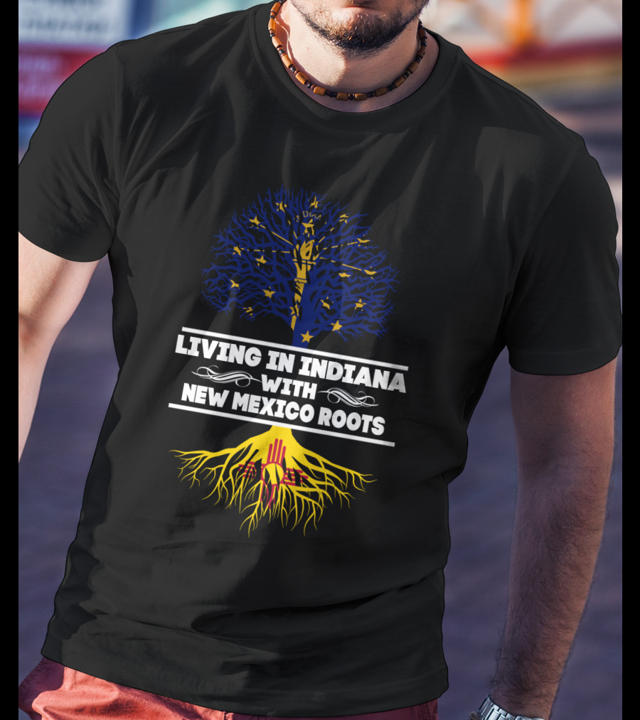 Embracing Indiana Life With Deep New Mexico Heritage Symbolism T-Shirt