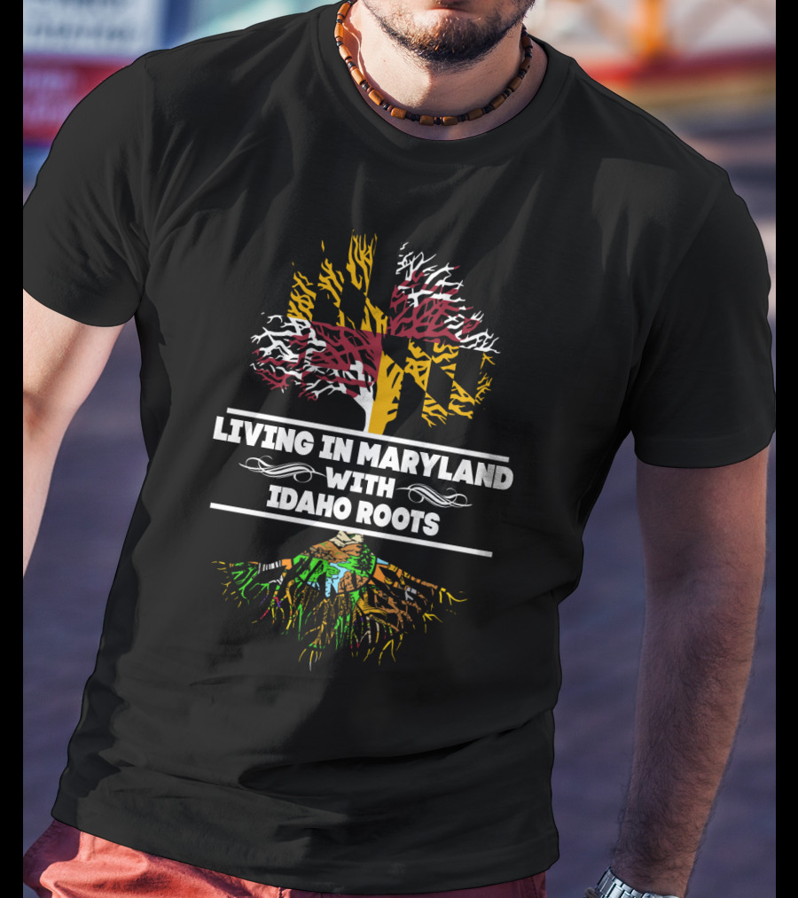 Maryland Pride And Idaho Heritage United In Bold Tree T-Shirt