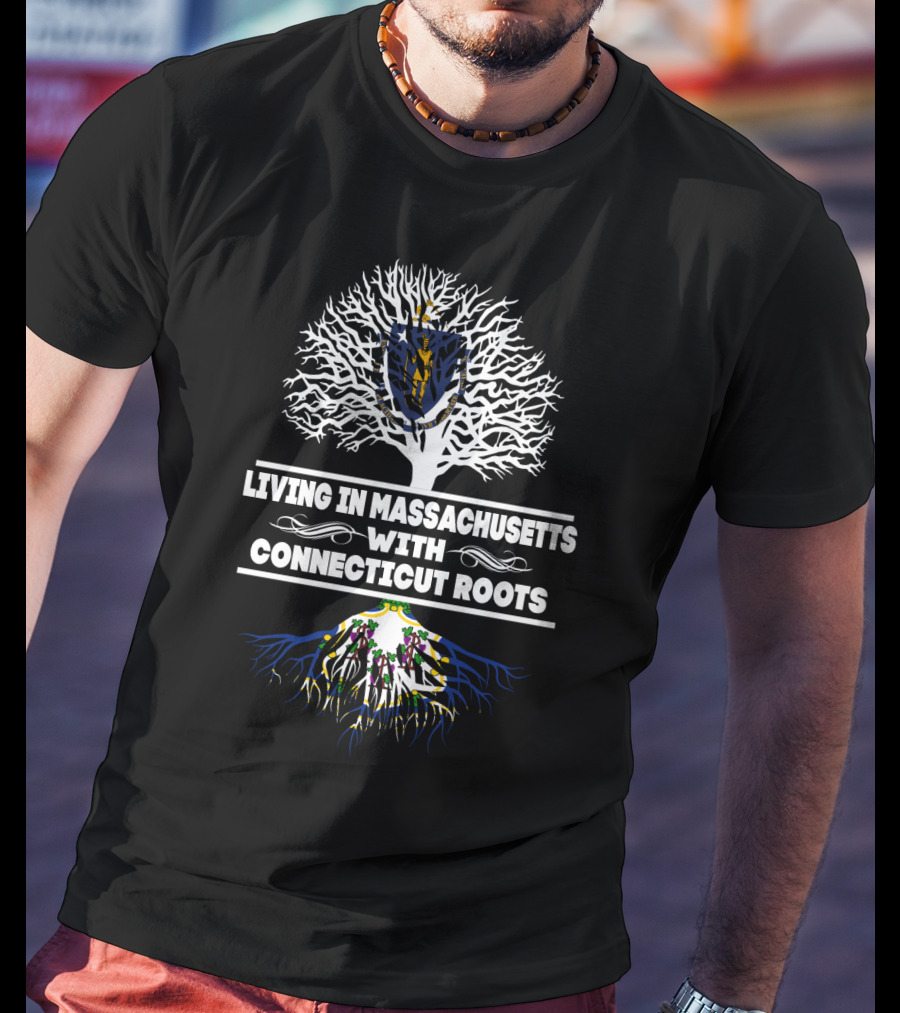 Massachusetts Pride With Connecticut Heritage Tree T-Shirt