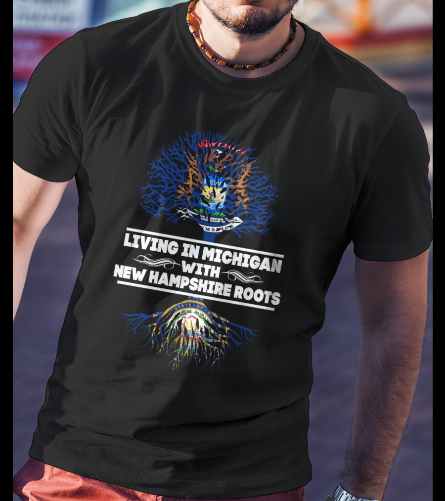Michigan And New Hampshire Emblematic Heritage: Celebrating Roots And Residency T-Shirt