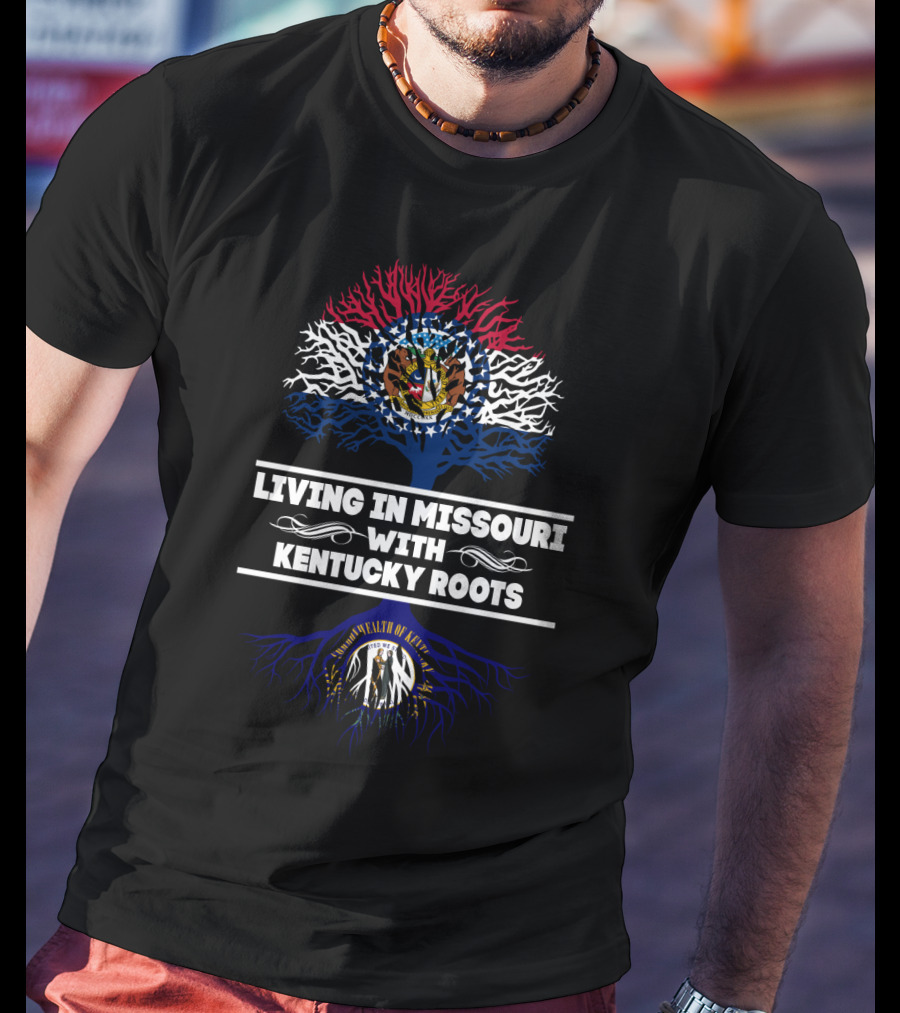Missouri Pride With Kentucky Heritage Tree Featuring State Seals T-Shirt