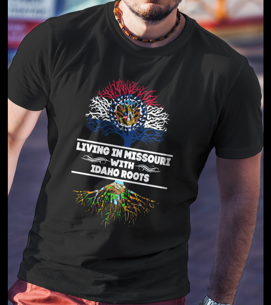 Missouri State Identity Blending With Deep Idaho Heritage Symbolism T-Shirt