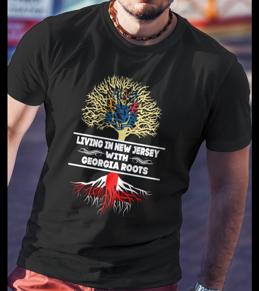 New Jersey Pride With Deep Georgia Roots Tree T-Shirt
