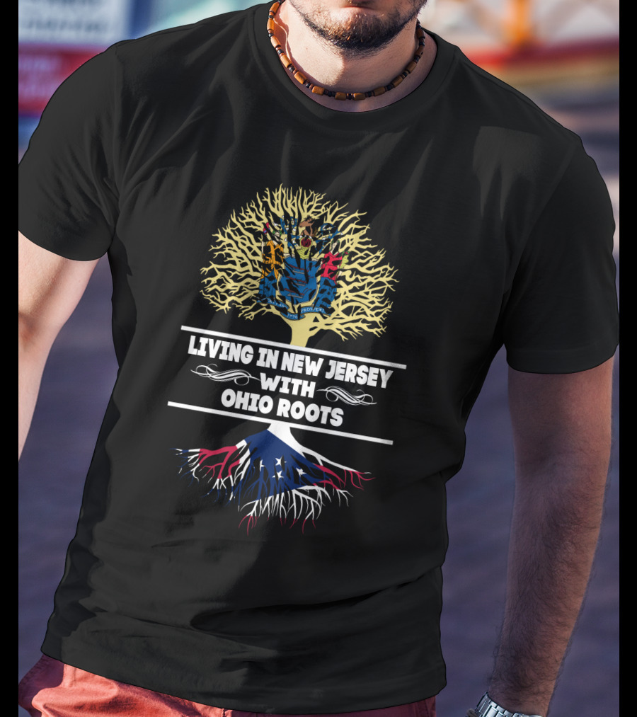 New Jersey Life Ohio Heritage Tree Graphic Roots Connection T-Shirt