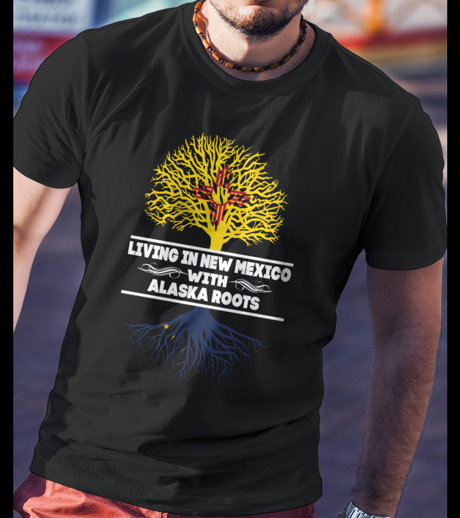 New Mexico Residency Merged With Deep Alaska Heritage Symbolism T-Shirt