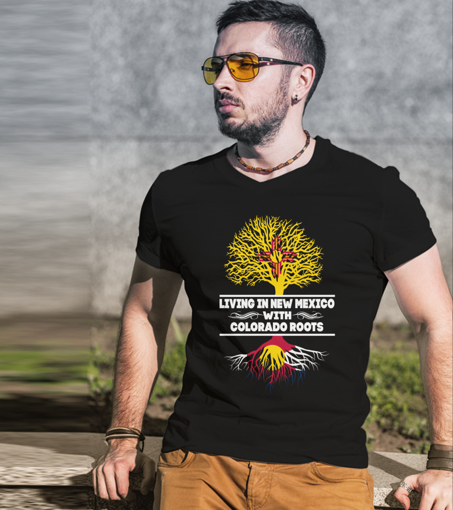 Embracing New Mexico Life With Deep-Seated Colorado Heritage And Zia Symbol Connection T-Shirt