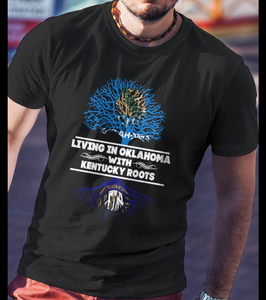 Oklahoma Life Kentucky Heritage Tree Design With State Seals T-Shirt