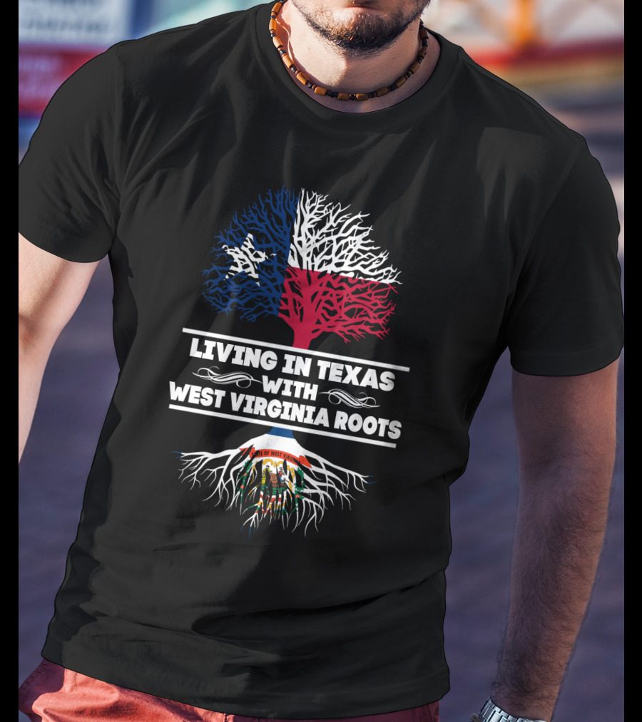 Texas Flag Tree With West Virginia Roots Symbolism T-Shirt