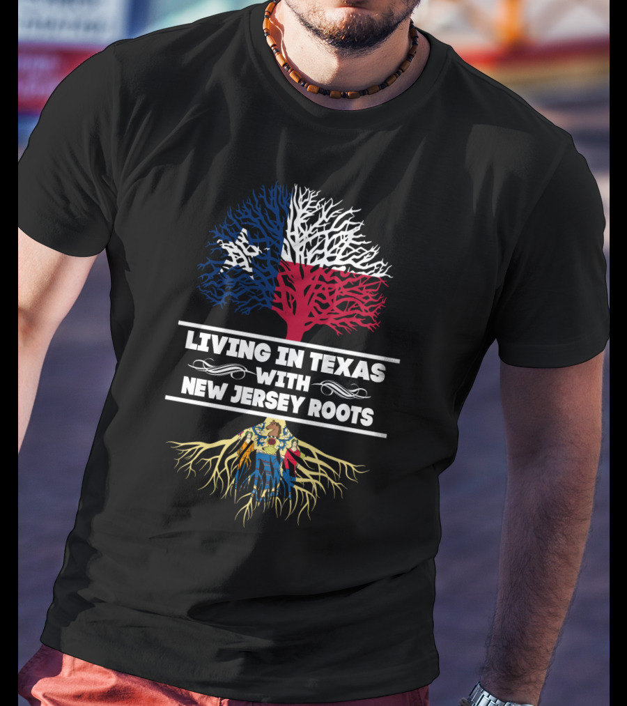 Texas Pride With New Jersey Heritage Tree T-Shirt