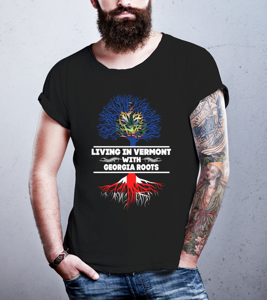 Vermont State Tree Emblem With Georgia Roots Connection T-Shirt