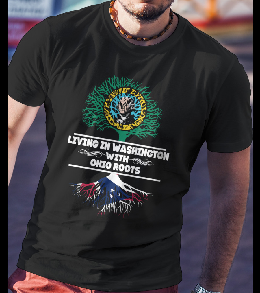 Living In Washington With OHIO Roots - Joker Harley Time Lord Comics T-Shirt