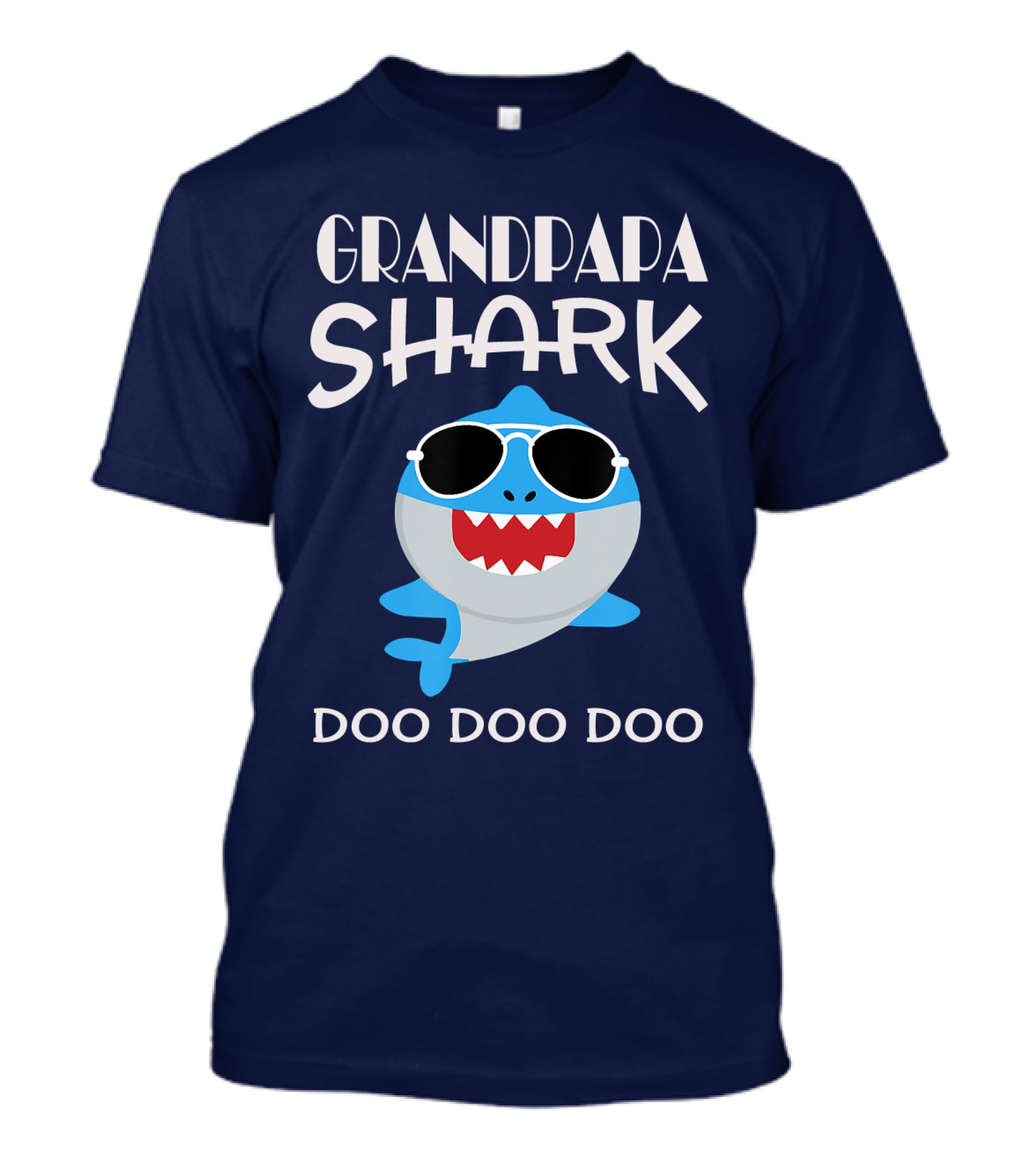 Grandpapa Shark Doo Doo Doo Sunglasses Cartoon T-Shirt