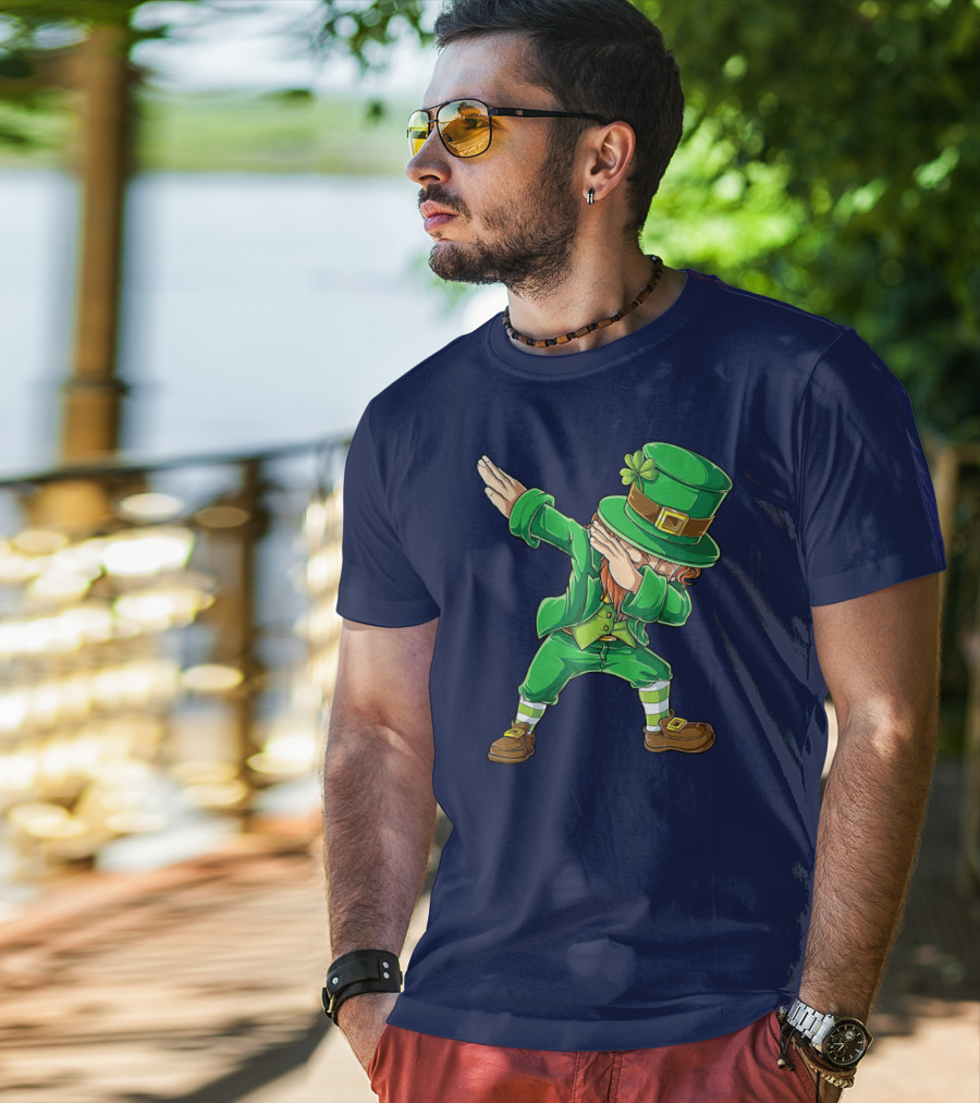 St Patricks Day Leprechaun Dabbing Boys Dab T-Shirt