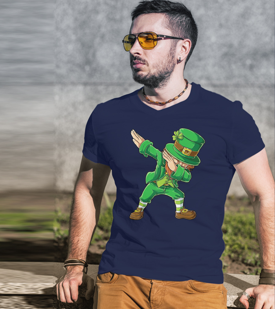 St Patricks Day Leprechaun Dabbing Boys Dab T-Shirt