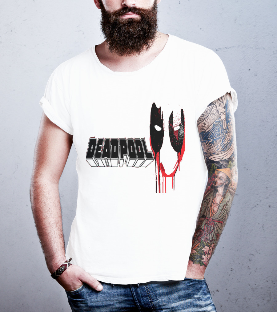 Deadpool Marvel Dripping Mask T-Shirt