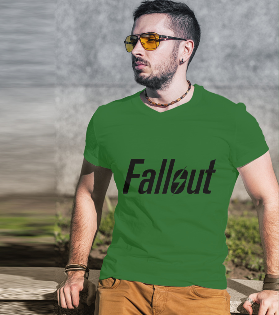 Fallout Logo Green Background T-Shirt