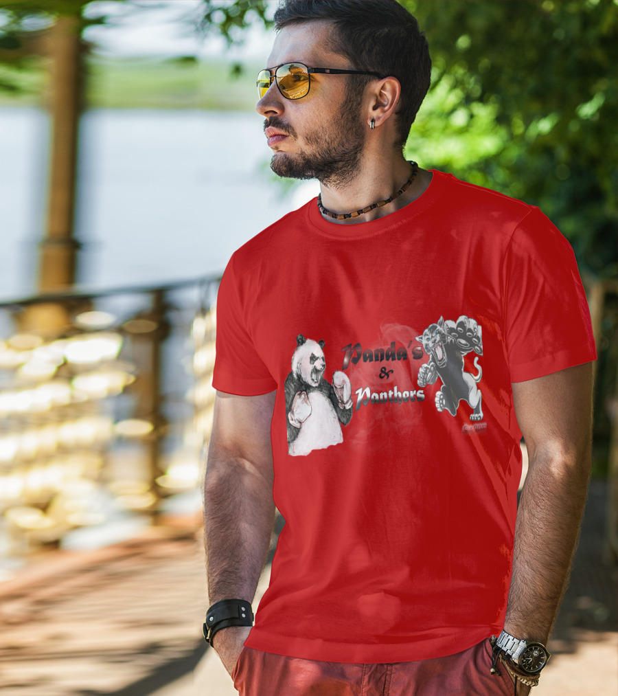 Panda's And Panthers Boxing Face-Off T-Shirt