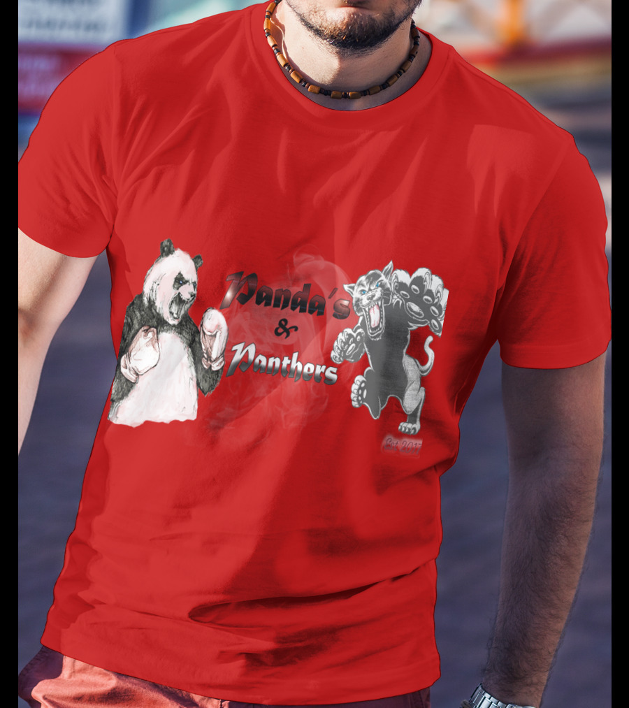 Panda's And Panthers Boxing Face-Off T-Shirt