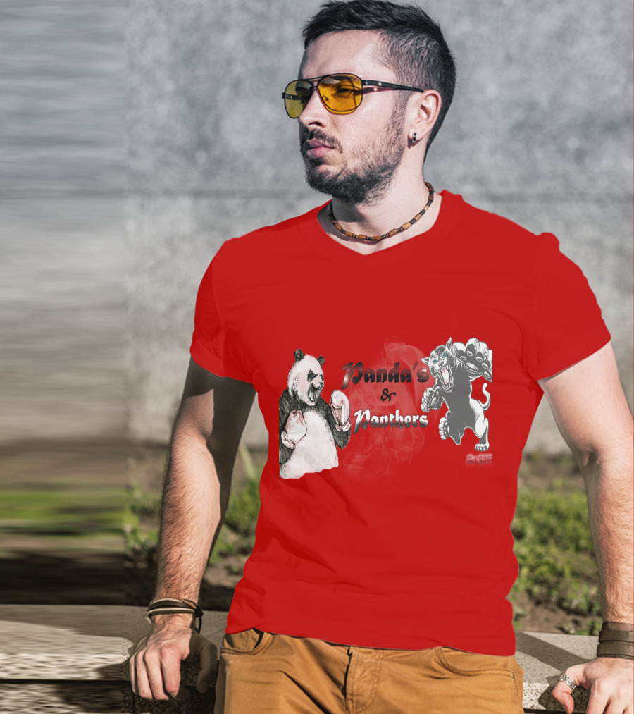 Panda's And Panthers Boxing Face-Off T-Shirt