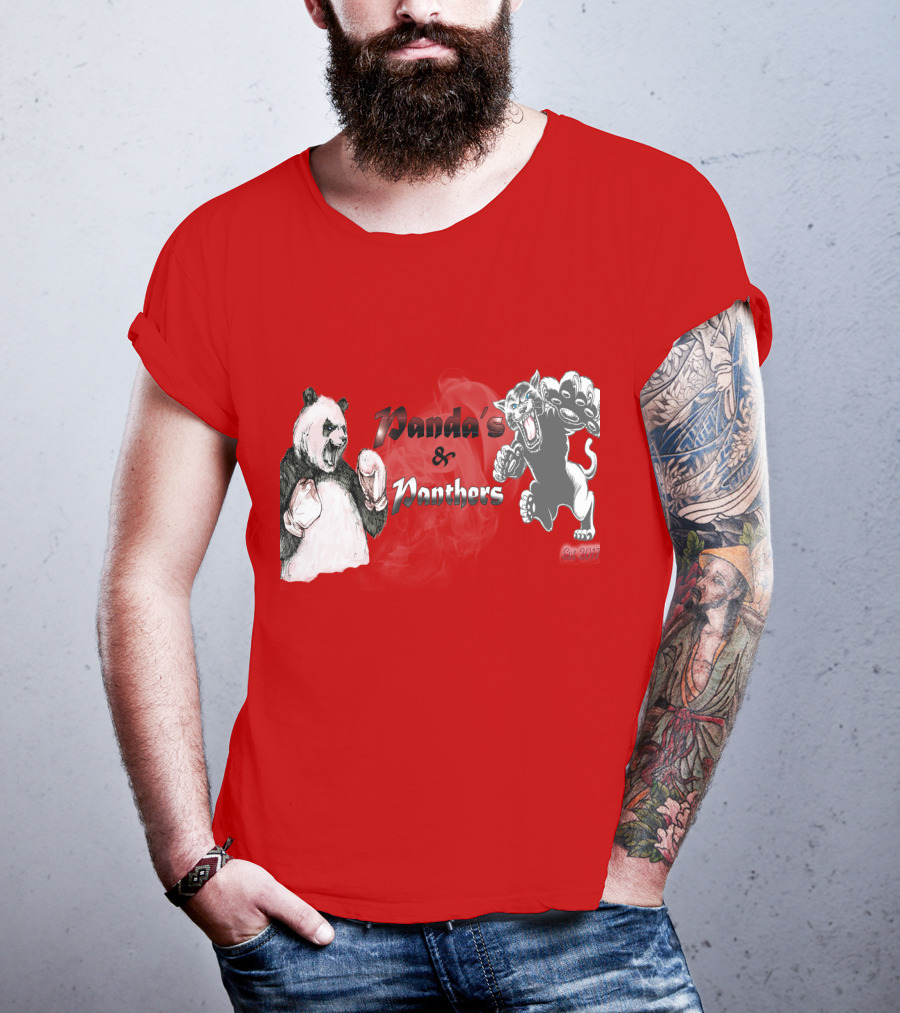 Panda's And Panthers Boxing Face-Off T-Shirt