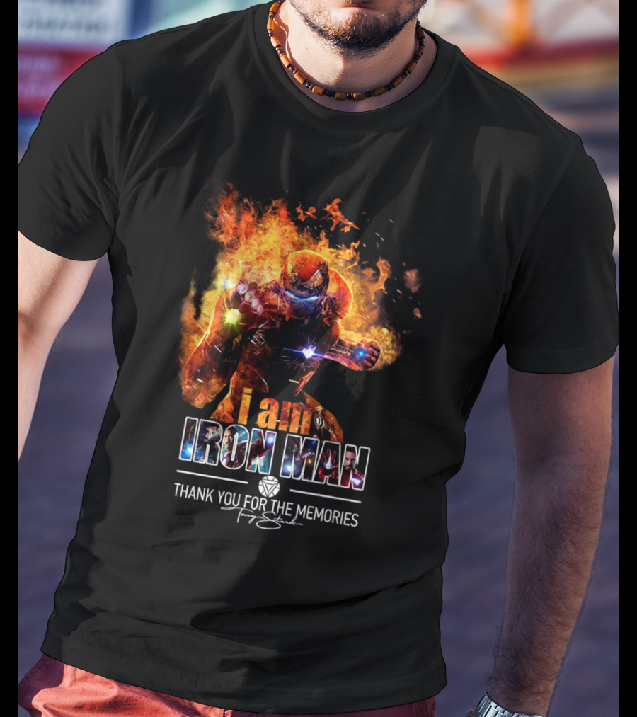 I Am Iron Man Avengers Thank You For The Memories T-Shirt