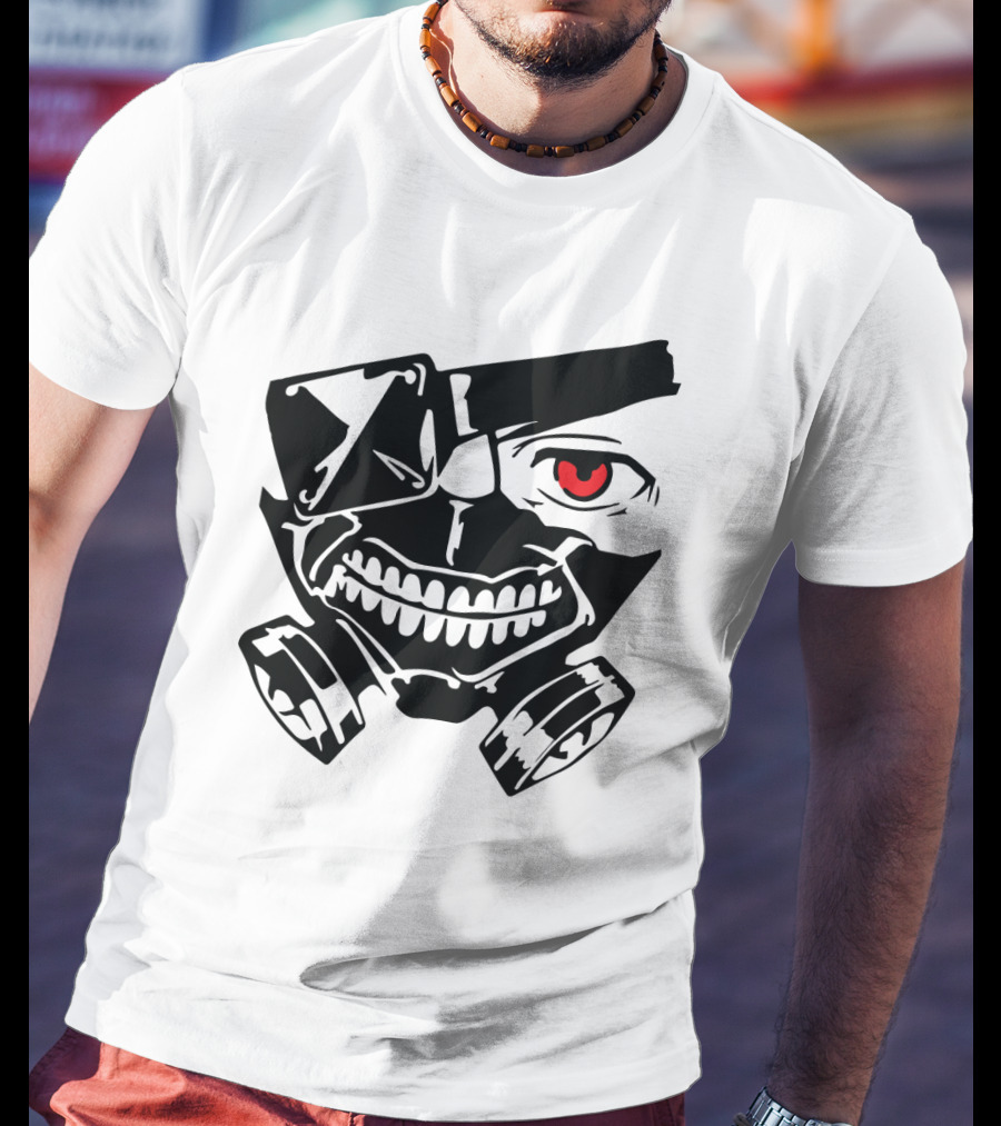 Tokyo Ghoul Kaneki Mask Iconic Anime Fan T-Shirt