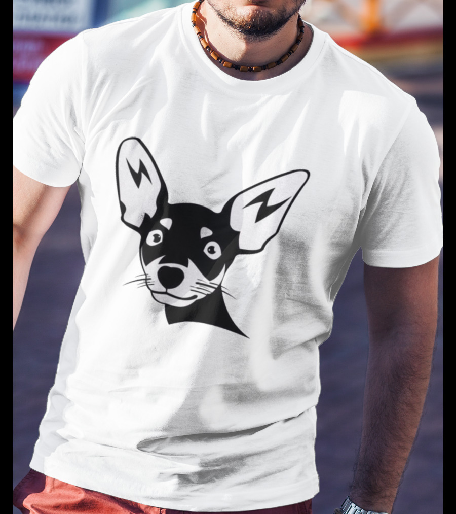 Chihuahua Dog Face Minimalist T-Shirt
