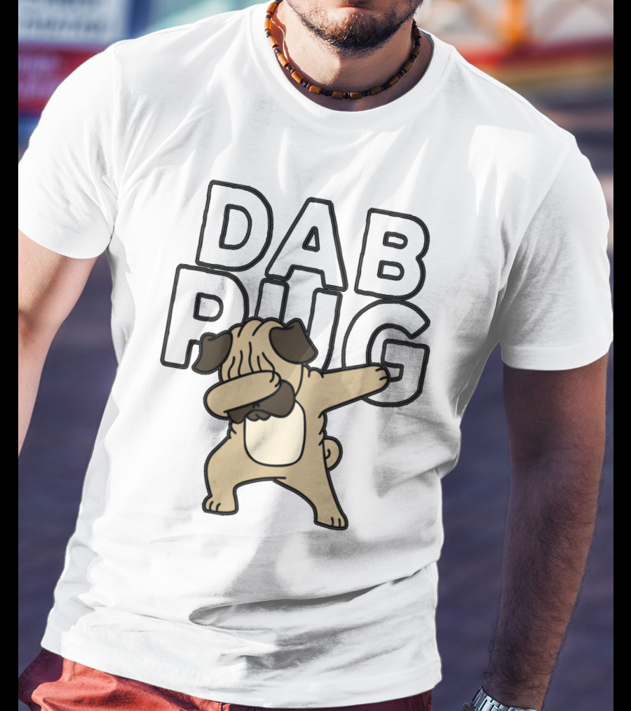 Dabbing Pug Dog Dab Cute Funny Pug Dab T-Shirt