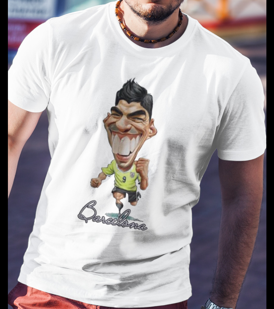 Barcelona Jugadores De Futbol En Caricaturas Número 9 T-Shirt
