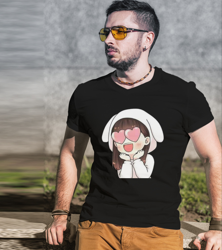 Chibi Totoro My Neighbor Totoro Slim Fit Mens Printed Sale Heart Eyes T-Shirt