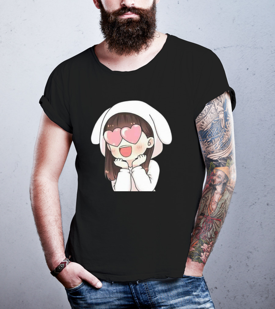 Chibi Totoro My Neighbor Totoro Slim Fit Mens Printed Sale Heart Eyes T-Shirt