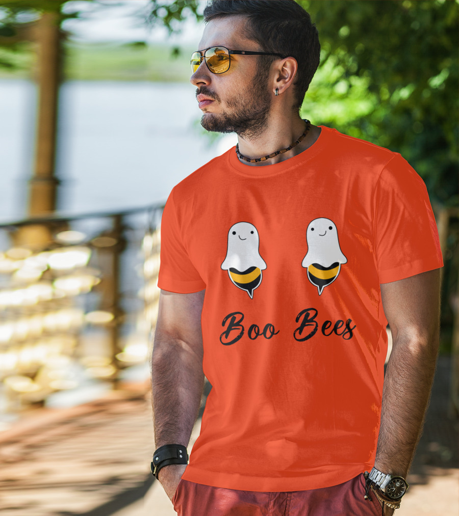 Boo Bees Funny Ghost Bee Pun Halloween T-Shirt