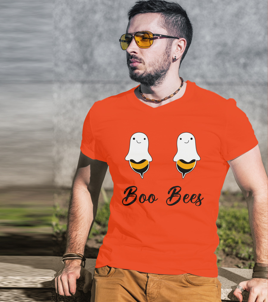 Boo Bees Funny Ghost Bee Pun Halloween T-Shirt