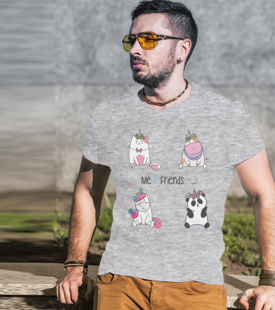 Me And Friends Cute Animal Collection T-Shirt