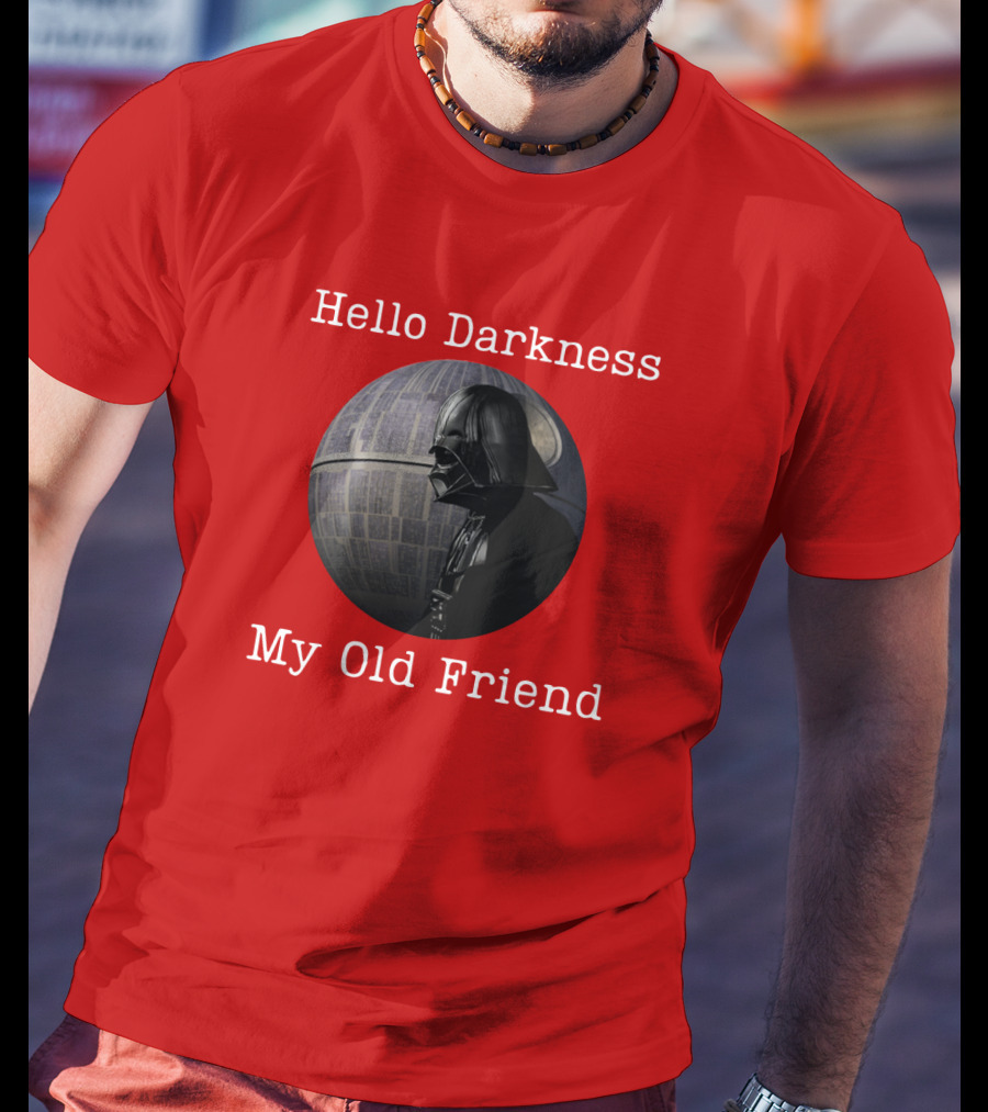 Darth Vader Hello Darkness My Old Friend Death Star T-Shirt