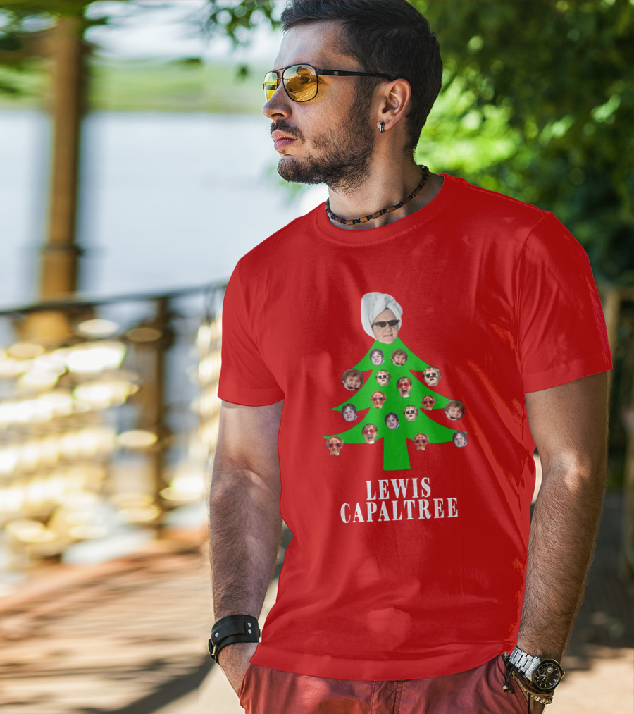 Lewis Capaltree Christmas Tree Face Collage Jumper T-Shirt
