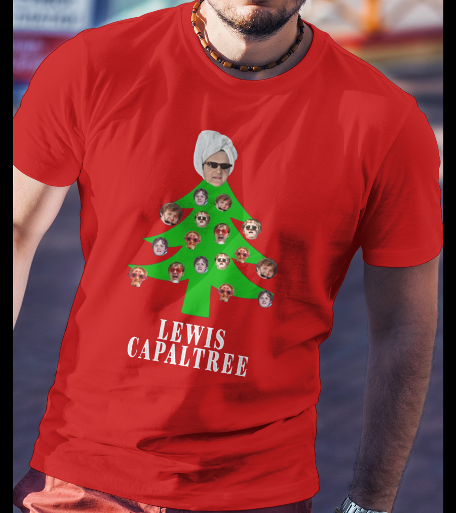 Lewis Capaltree Christmas Tree Face Collage Jumper T-Shirt