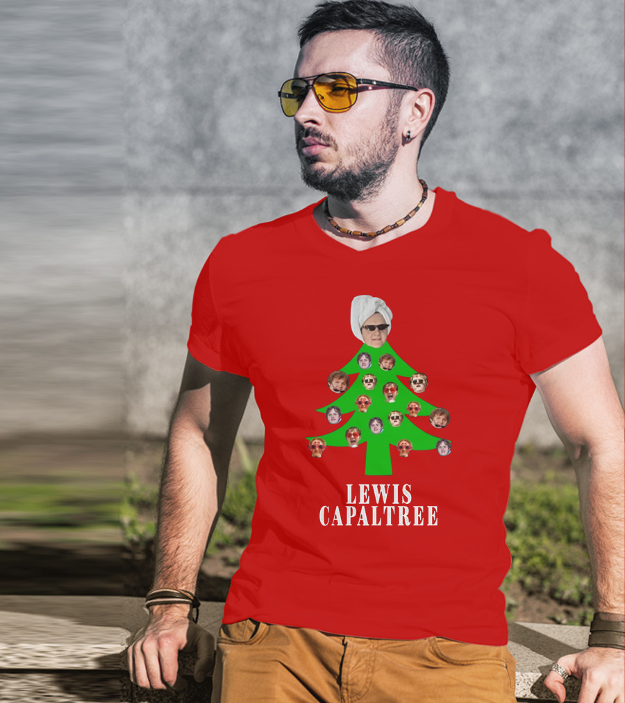 Lewis Capaltree Christmas Tree Face Collage Jumper T-Shirt