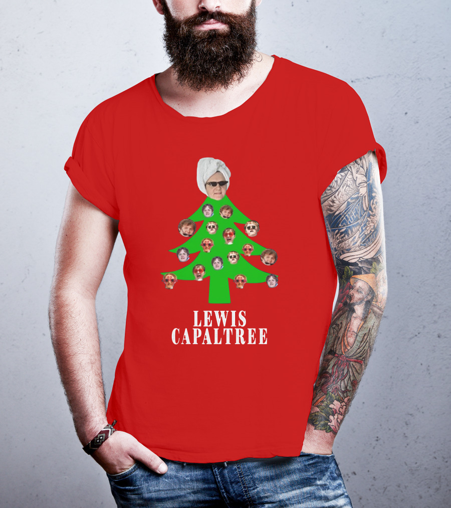 Lewis Capaltree Christmas Tree Face Collage Jumper T-Shirt
