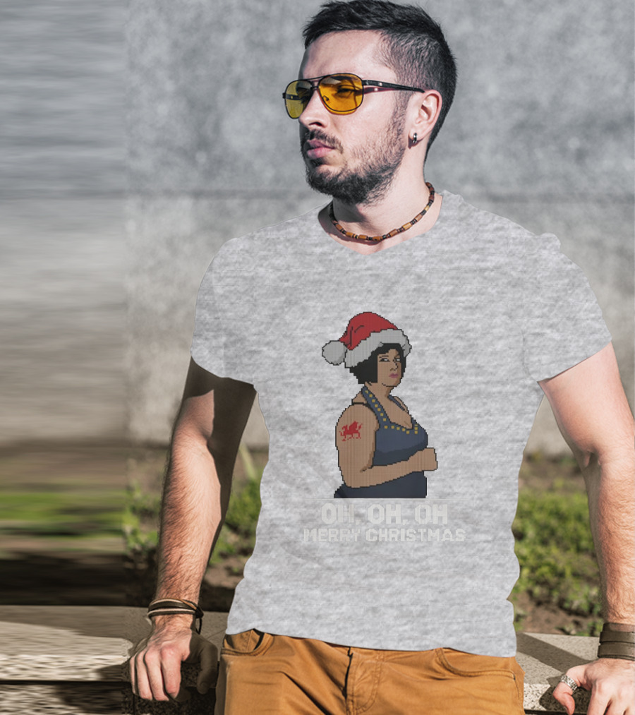 Nessa Oh Oh Oh Merry Christmas Santa Hat Jumper T-Shirt