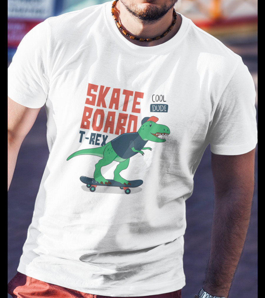 Skateboard T-Rex Cool Dude T-Shirt
