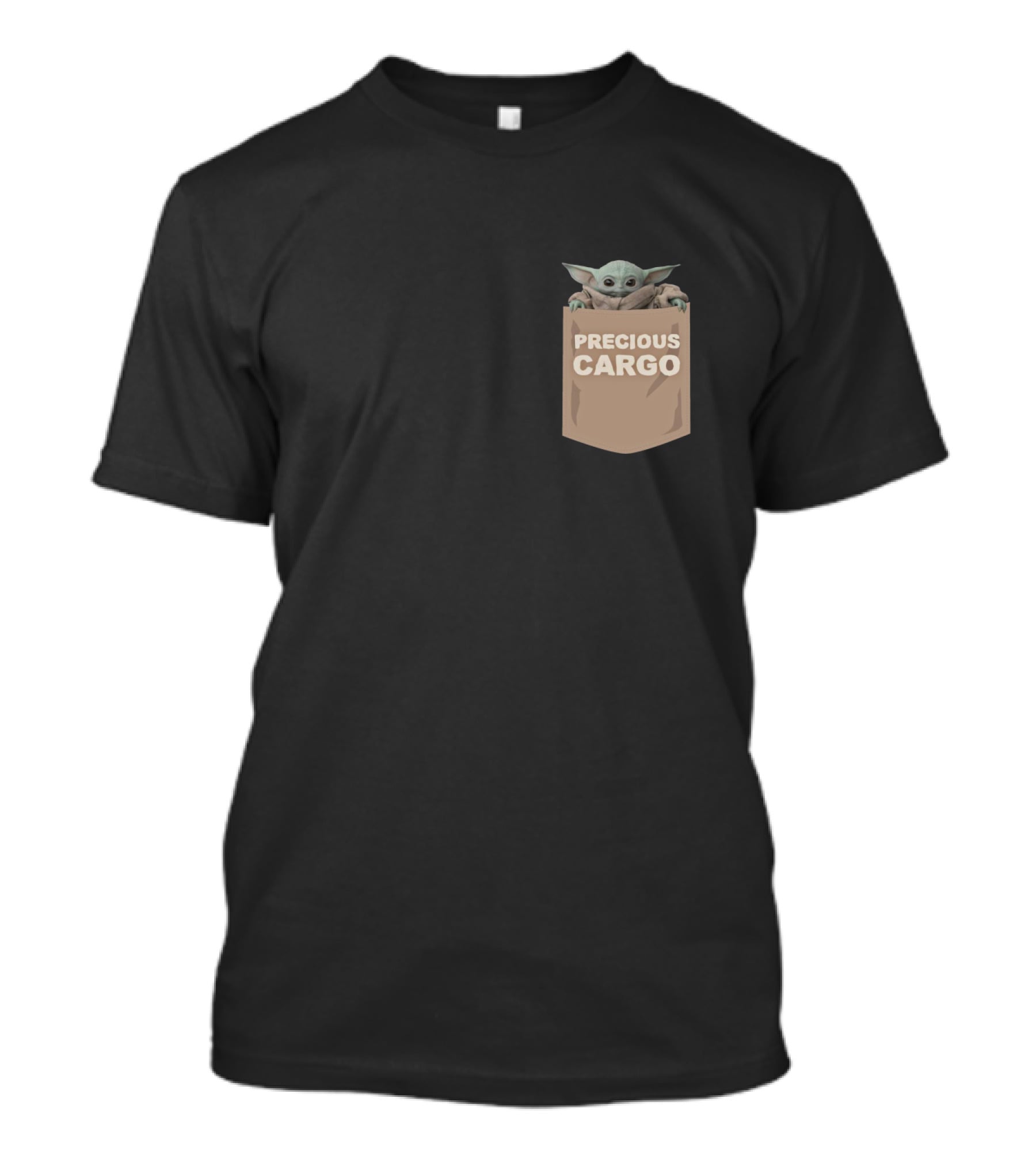 Precious Cargo Baby Yoda In Pocket Star Wars Mandalorian Grogu T-Shirt