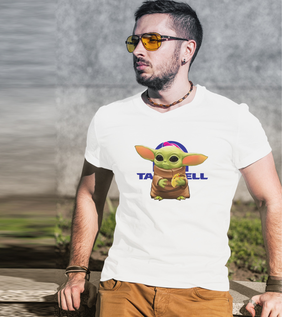 Baby Yoda Holding Taco Bell Taco T-Shirt